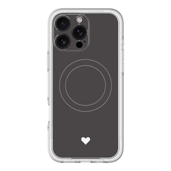 スリムプロテクションプレミアムケース with MagSafe［ オリジナル - 推し色ハート - ブラック ］