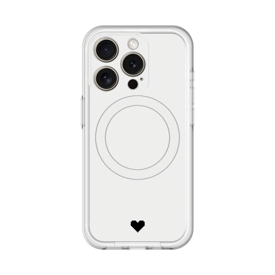 スリムプロテクションプレミアムケース with MagSafe［ オリジナル - 推し色ハート - ホワイト ］