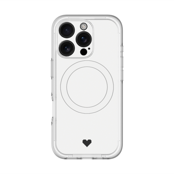 スリムプロテクションプレミアムケース with MagSafe［ オリジナル - 推し色ハート - ホワイト ］
