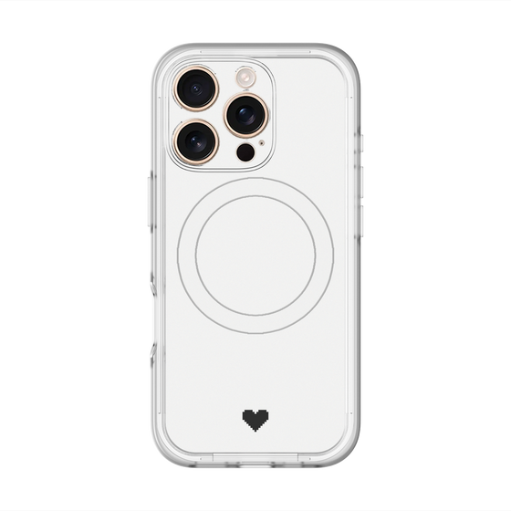 スリムプロテクションプレミアムケース with MagSafe［ オリジナル - 推し色ハート - ホワイト ］