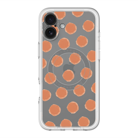スリムプロテクションプレミアムケース with MagSafe［ オリジナル - 推し色水玉 - レッド ］