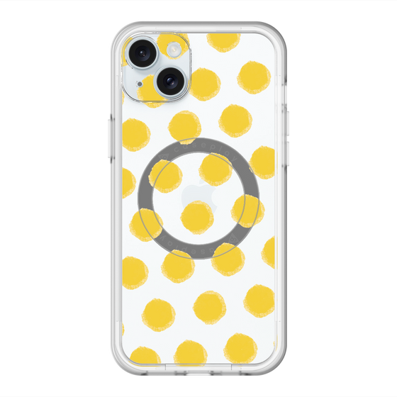 スリムプロテクションプレミアムケース with MagSafe［ オリジナル - 推し色水玉 - イエロー ］