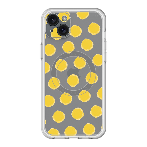 スリムプロテクションプレミアムケース with MagSafe［ オリジナル - 推し色水玉 - イエロー ］