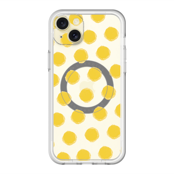 スリムプロテクションプレミアムケース with MagSafe［ オリジナル - 推し色水玉 - イエロー ］