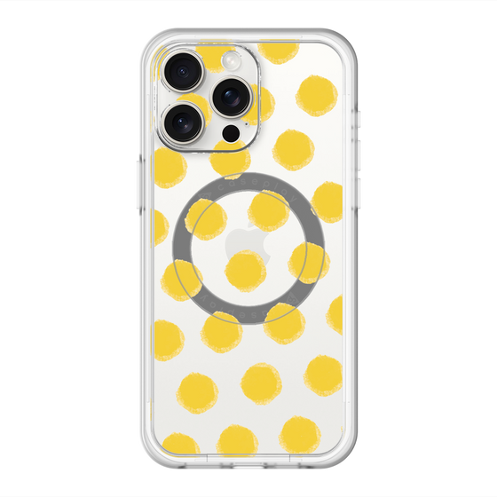 スリムプロテクションプレミアムケース with MagSafe［ オリジナル - 推し色水玉 - イエロー ］