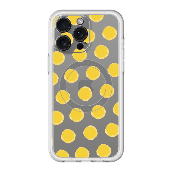 スリムプロテクションプレミアムケース with MagSafe［ オリジナル - 推し色水玉 - イエロー ］