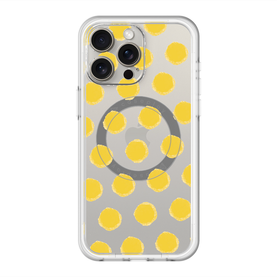 スリムプロテクションプレミアムケース with MagSafe［ オリジナル - 推し色水玉 - イエロー ］