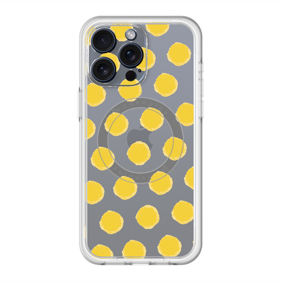 スリムプロテクションプレミアムケース with MagSafe［ オリジナル - 推し色水玉 - イエロー ］