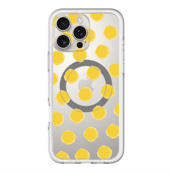 スリムプロテクションプレミアムケース with MagSafe［ オリジナル - 推し色水玉 - イエロー ］