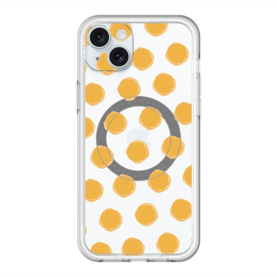 スリムプロテクションプレミアムケース with MagSafe［ オリジナル - 推し色水玉 - オレンジ ］