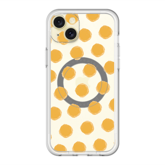 スリムプロテクションプレミアムケース with MagSafe［ オリジナル - 推し色水玉 - オレンジ ］
