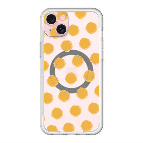 スリムプロテクションプレミアムケース with MagSafe［ オリジナル - 推し色水玉 - オレンジ ］