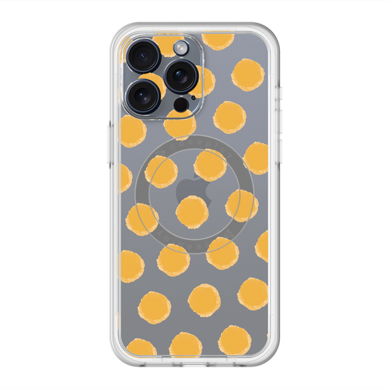 スリムプロテクションプレミアムケース with MagSafe［ オリジナル - 推し色水玉 - オレンジ ］