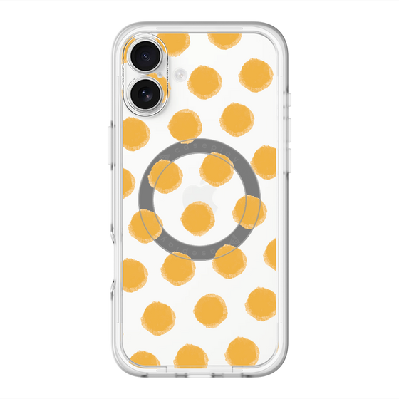 スリムプロテクションプレミアムケース with MagSafe［ オリジナル - 推し色水玉 - オレンジ ］