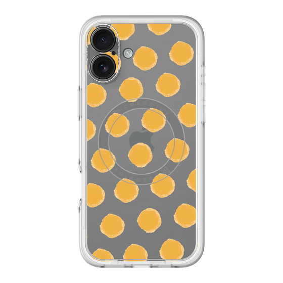 スリムプロテクションプレミアムケース with MagSafe［ オリジナル - 推し色水玉 - オレンジ ］