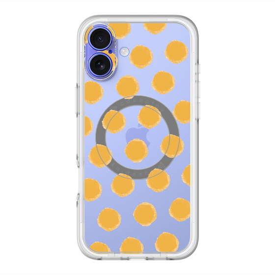 スリムプロテクションプレミアムケース with MagSafe［ オリジナル - 推し色水玉 - オレンジ ］