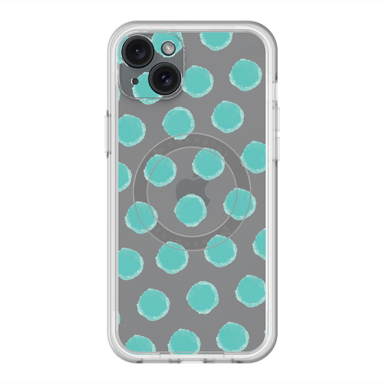 スリムプロテクションプレミアムケース with MagSafe［ オリジナル - 推し色水玉 - グリーン ］