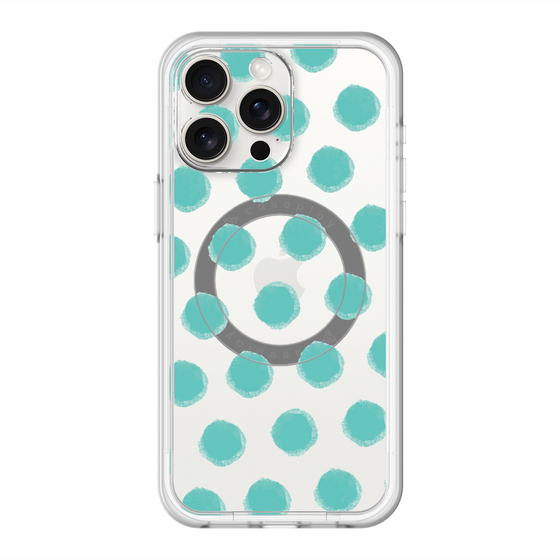 スリムプロテクションプレミアムケース with MagSafe［ オリジナル - 推し色水玉 - グリーン ］