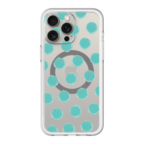 スリムプロテクションプレミアムケース with MagSafe［ オリジナル - 推し色水玉 - グリーン ］