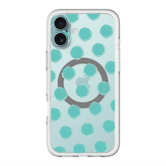 スリムプロテクションプレミアムケース with MagSafe［ オリジナル - 推し色水玉 - グリーン ］