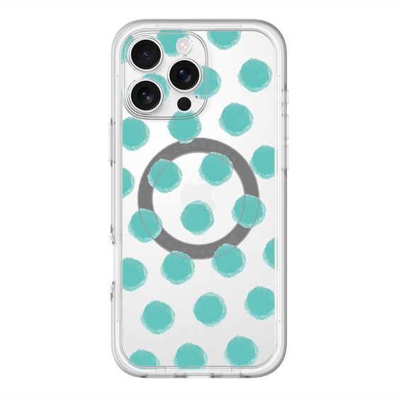 スリムプロテクションプレミアムケース with MagSafe［ オリジナル - 推し色水玉 - グリーン ］