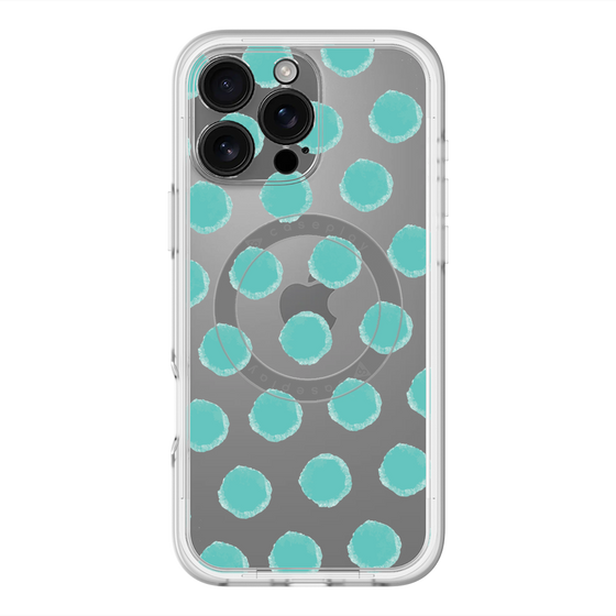 スリムプロテクションプレミアムケース with MagSafe［ オリジナル - 推し色水玉 - グリーン ］