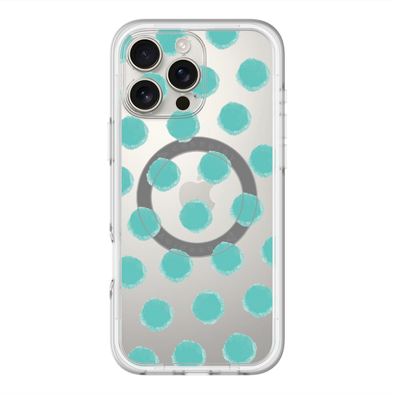 スリムプロテクションプレミアムケース with MagSafe［ オリジナル - 推し色水玉 - グリーン ］