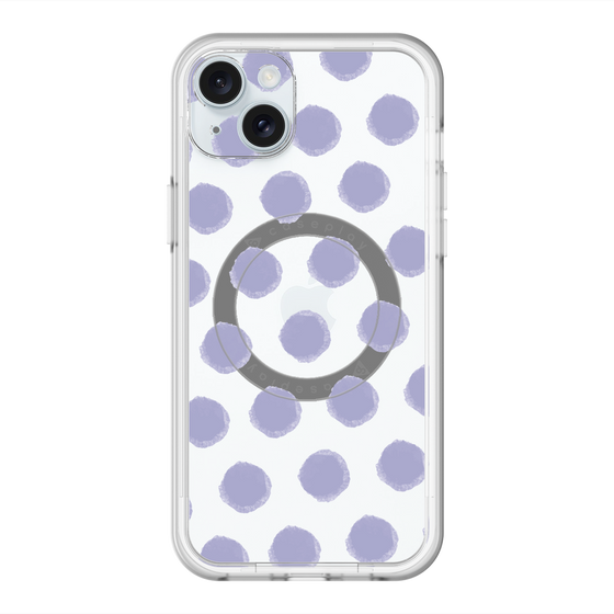 スリムプロテクションプレミアムケース with MagSafe［ オリジナル - 推し色水玉 - パープル ］