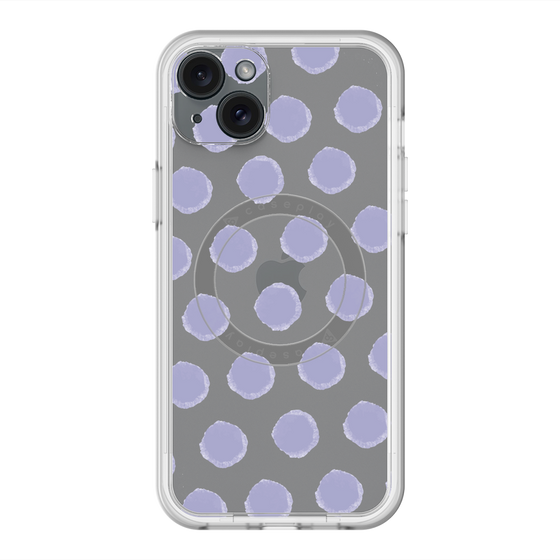スリムプロテクションプレミアムケース with MagSafe［ オリジナル - 推し色水玉 - パープル ］