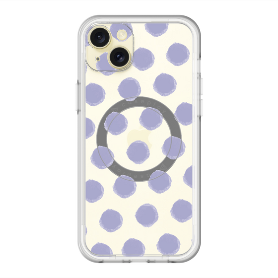 スリムプロテクションプレミアムケース with MagSafe［ オリジナル - 推し色水玉 - パープル ］