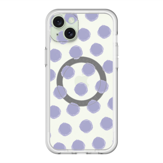 スリムプロテクションプレミアムケース with MagSafe［ オリジナル - 推し色水玉 - パープル ］
