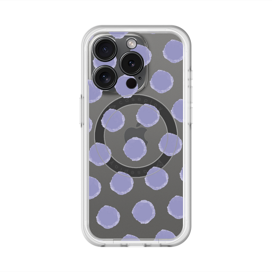 スリムプロテクションプレミアムケース with MagSafe［ オリジナル - 推し色水玉 - パープル ］