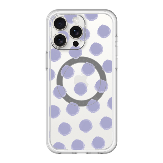 スリムプロテクションプレミアムケース with MagSafe［ オリジナル - 推し色水玉 - パープル ］
