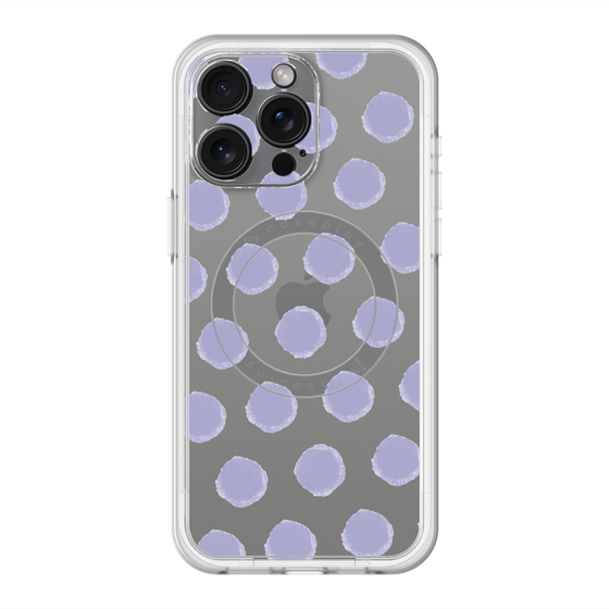スリムプロテクションプレミアムケース with MagSafe［ オリジナル - 推し色水玉 - パープル ］