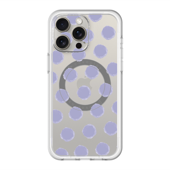 スリムプロテクションプレミアムケース with MagSafe［ オリジナル - 推し色水玉 - パープル ］