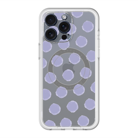 スリムプロテクションプレミアムケース with MagSafe［ オリジナル - 推し色水玉 - パープル ］