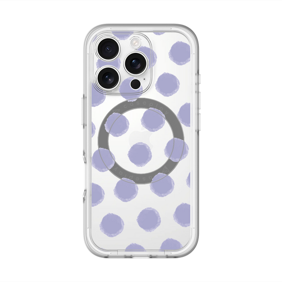 スリムプロテクションプレミアムケース with MagSafe［ オリジナル - 推し色水玉 - パープル ］