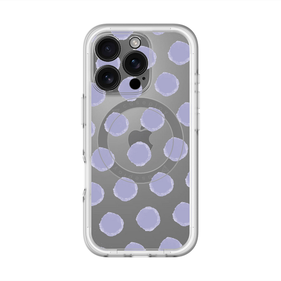 スリムプロテクションプレミアムケース with MagSafe［ オリジナル - 推し色水玉 - パープル ］