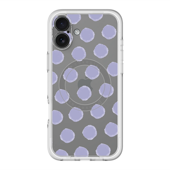 スリムプロテクションプレミアムケース with MagSafe［ オリジナル - 推し色水玉 - パープル ］