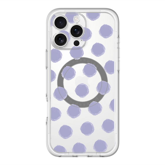 スリムプロテクションプレミアムケース with MagSafe［ オリジナル - 推し色水玉 - パープル ］