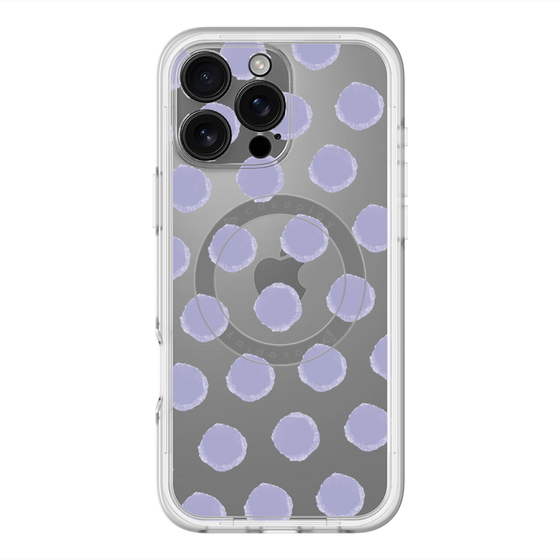 スリムプロテクションプレミアムケース with MagSafe［ オリジナル - 推し色水玉 - パープル ］