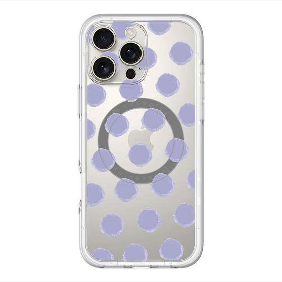 スリムプロテクションプレミアムケース with MagSafe［ オリジナル - 推し色水玉 - パープル ］