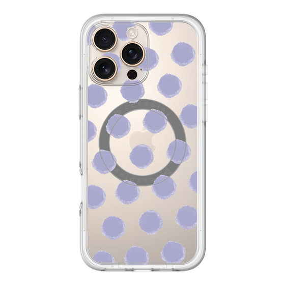 スリムプロテクションプレミアムケース with MagSafe［ オリジナル - 推し色水玉 - パープル ］