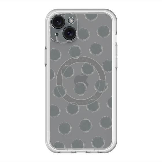 スリムプロテクションプレミアムケース with MagSafe［ オリジナル - 推し色水玉 - ブラック ］
