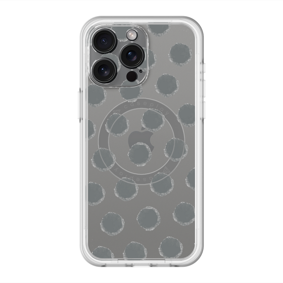 スリムプロテクションプレミアムケース with MagSafe［ オリジナル - 推し色水玉 - ブラック ］