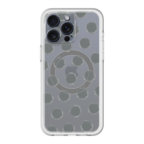 スリムプロテクションプレミアムケース with MagSafe［ オリジナル - 推し色水玉 - ブラック ］