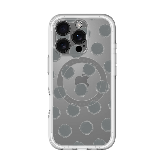 スリムプロテクションプレミアムケース with MagSafe［ オリジナル - 推し色水玉 - ブラック ］