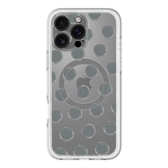 スリムプロテクションプレミアムケース with MagSafe［ オリジナル - 推し色水玉 - ブラック ］