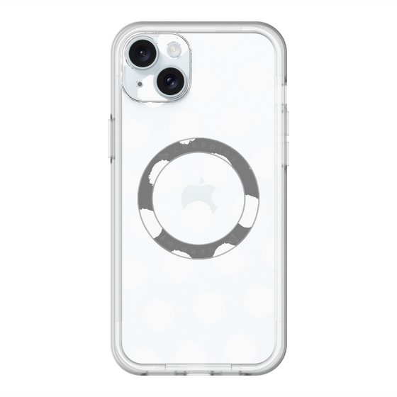 スリムプロテクションプレミアムケース with MagSafe［ オリジナル - 推し色水玉 - ホワイト ］