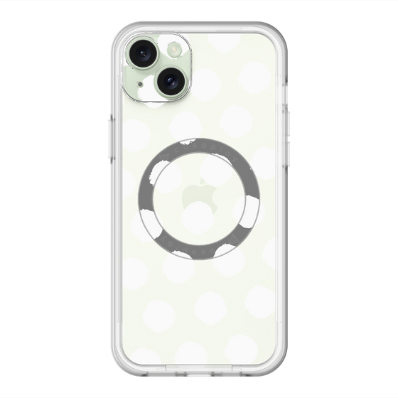 スリムプロテクションプレミアムケース with MagSafe［ オリジナル - 推し色水玉 - ホワイト ］